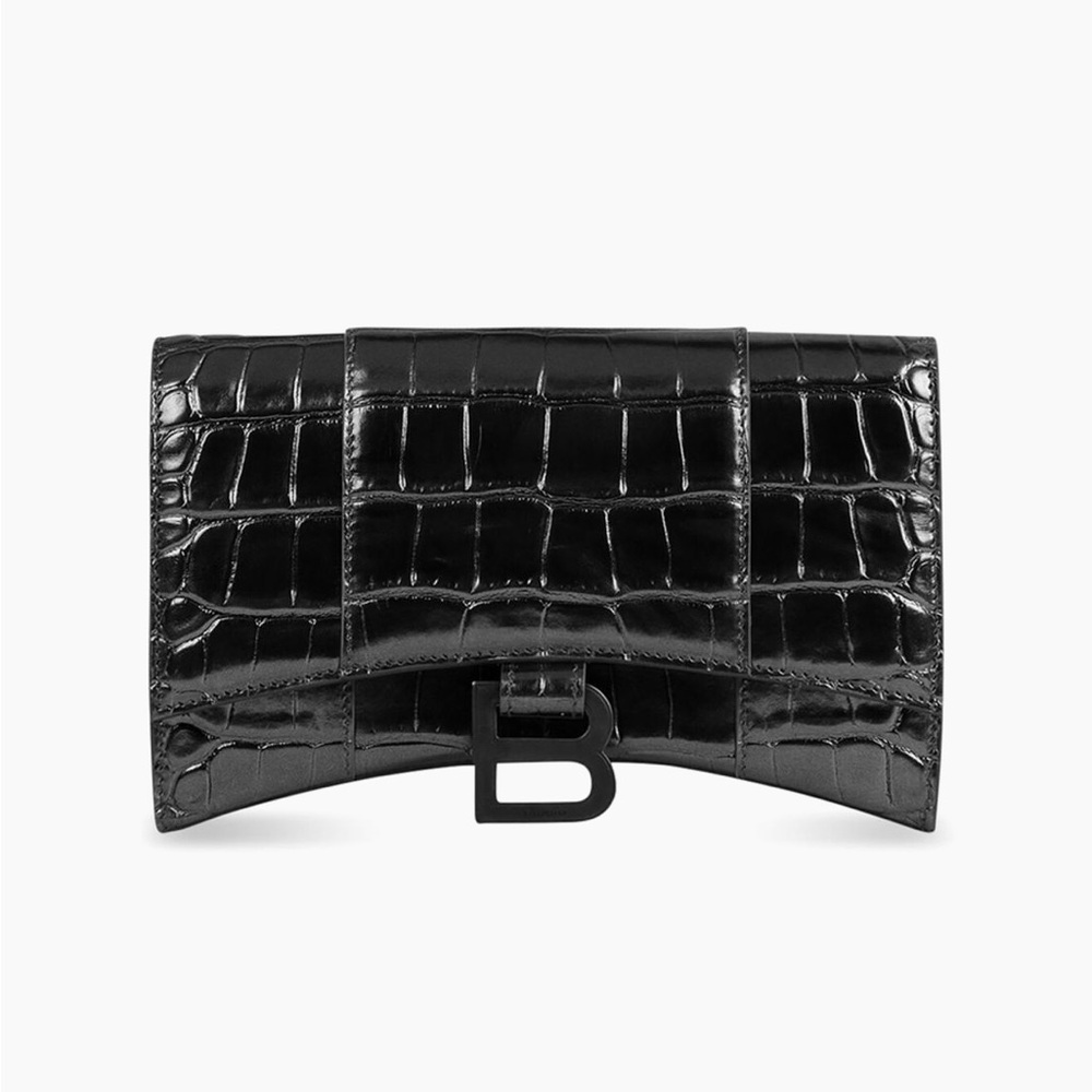 Balenciaga Black Embossed Leather Bag